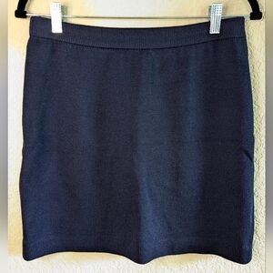 St. John Basics Luxury Knit Mini Pencil Skirt Navy 17" Length 15" Waist Size 10